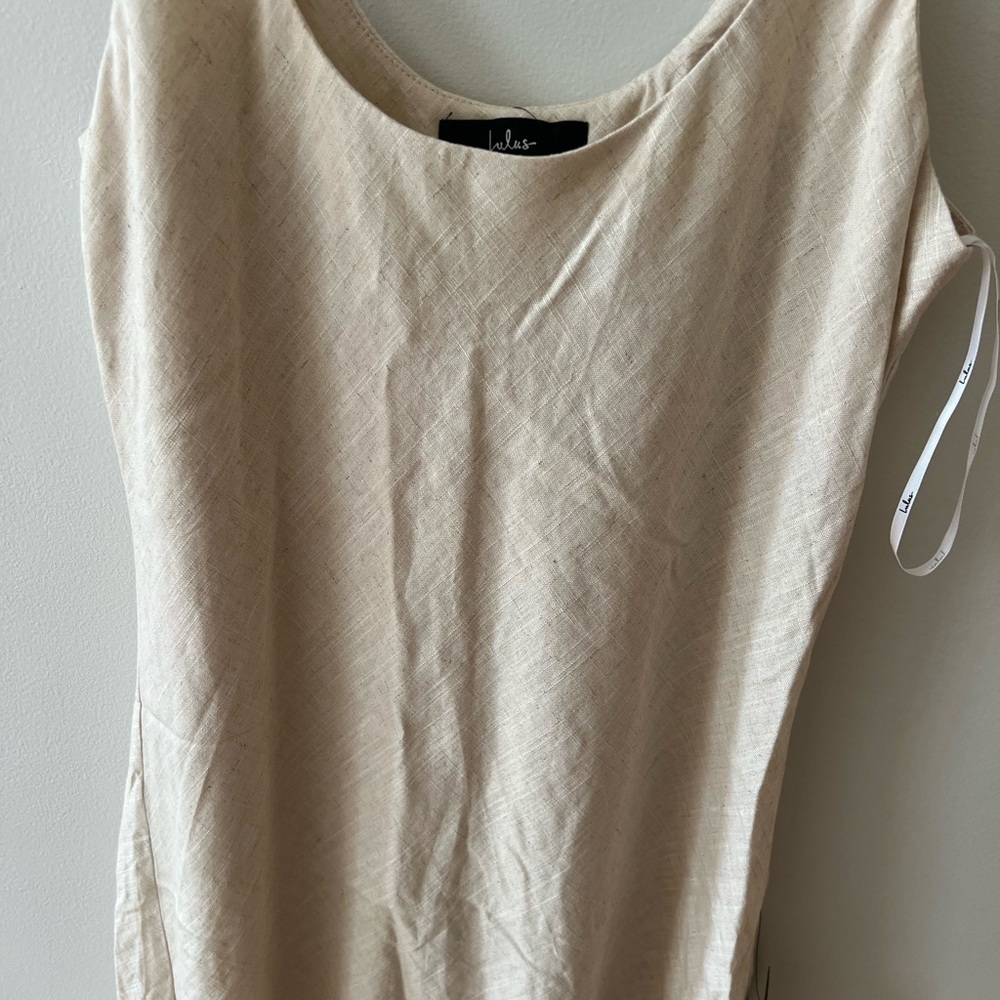 Lulu's Cream Midi Dress - Picture 2 of 7